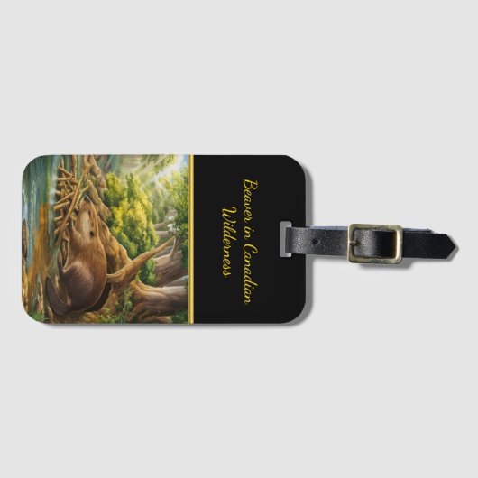 Biber, der durch den Strom gebaut wird Gepäckanhänger (Vorderseite (Horizontal))