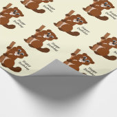 Biber Design Geburtstag Geschenkpapier (Ecke)