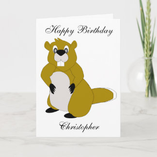 Biber Design Geburtstag Karte