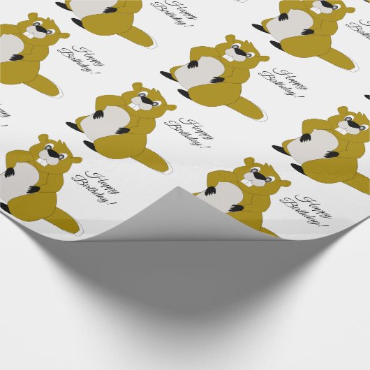 Biber Design Geburtstag präsent Geschenkpapier (Ecke)