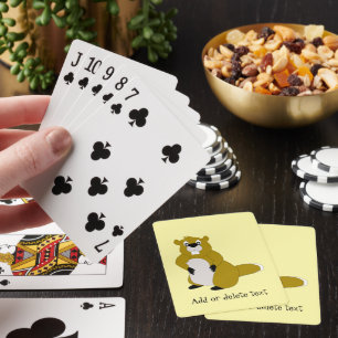 Biber-Design Hintergrund in beliebiger Farbe Spielkarten