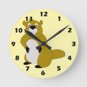Biber-Design Runde Wanduhr (Vorderseite)