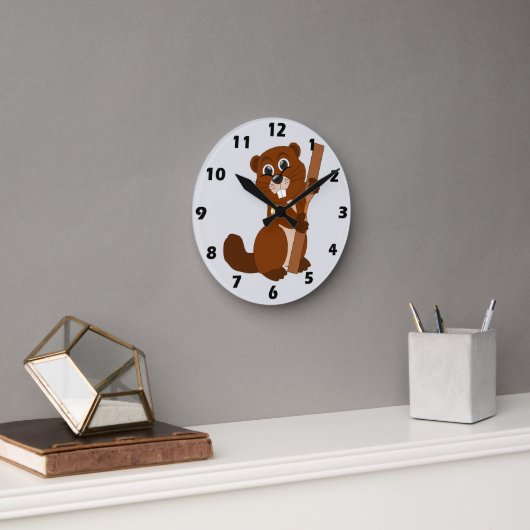 Biber Design Runde Wanduhr (Büro)