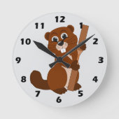 Biber Design Runde Wanduhr (Vorderseite)