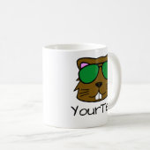 Biber Doodle Gesicht Personalisiert Kaffee Tasse (VorderseiteRechts)