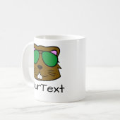 Biber Doodle Gesicht Personalisiert Kaffee Tasse (Vorderseite Links)