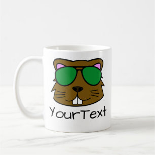 Biber Doodle Gesicht Personalisiert Kaffee Tasse