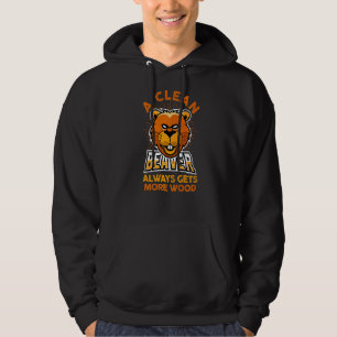 Biber Ein sauberer Biber erhält immer mehr Holz 1 Hoodie