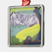 Biber-Familie - Eugene, Oregon Ornament Aus Metall (Links)