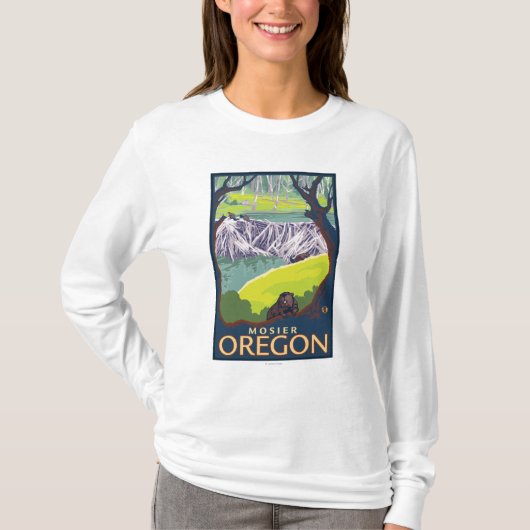 Biber-Familie - Mosier, Oregon T-Shirt (Vorderseite)