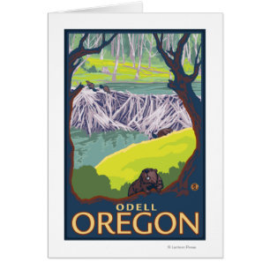 Biber-Familie - Odell, Oregon