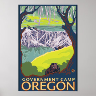 Biber Family - Government Camp, Oregon Poster