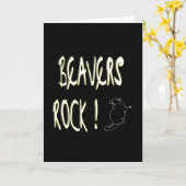 Biber-Felsen! Gruß-Karte Karte (Gelbe Blume)