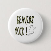 Biber-Felsen! Knopf Button (Vorderseite)