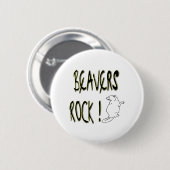 Biber-Felsen! Knopf Button (Vorne & Hinten)