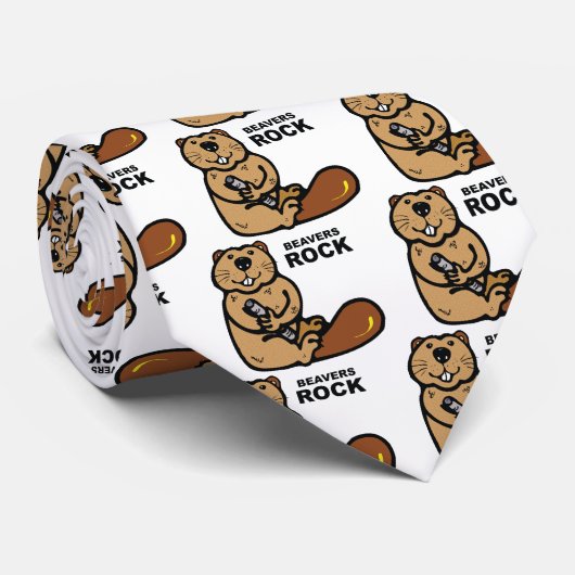 Biber-Felsen Krawatte (Gerollt)