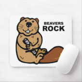 Biber-Felsen Mousepad (Mit Mouse)