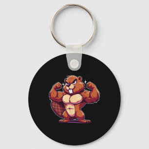 Biber-Flechten Muskeln Fan Lover Bodybuilding Gym Schlüsselanhänger