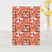 Biber-Geburtstagsgeschenk-Cartoon Karte (Gelbe Blume)