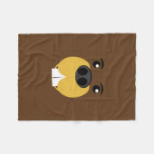 Biber-Gesicht Fleecedecke (Vorderseite (Horizontal))