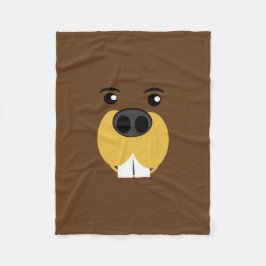 Biber-Gesicht Fleecedecke