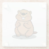 Biber Glasuntersetzer (Rückseite)