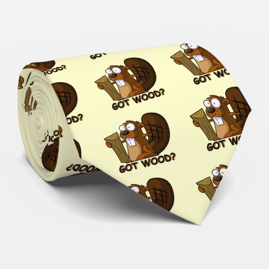 Biber got Holz Krawatte (Gerollt)