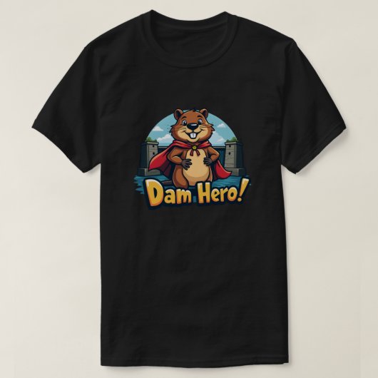 Biber Hero - Dam Hero! T-Shirt (Design vorne)