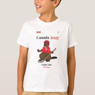 Biber-Hockeyspiel Kanadas 150 im Jahre 2017 an T-Shirt