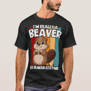 Biber Ich bin wirklich ein Biber-Mädchen T-Shirt