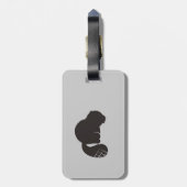 Biber-Ikone, nächtliches Nagetier Gepäckanhänger (Rückseite vertikal)