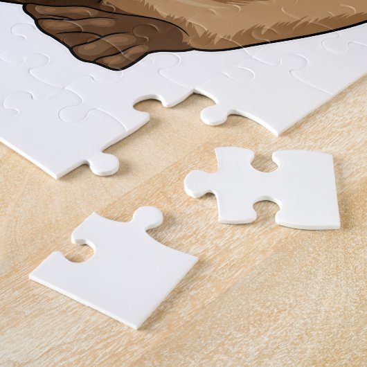 Biber im Baseball mit Baseballball Puzzle (Seite)