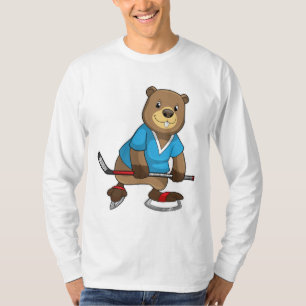 Biber im Eishockey mit Eishockeyschläger T-Shirt