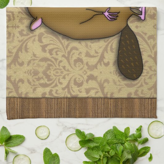 Biber im Profil Geschirrtuch (Gefaltet)