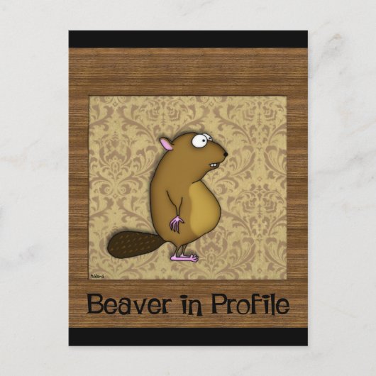 Biber im Profil Postkarte (Vorderseite)