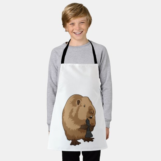 Biber im Schach mit Schachstück Bishop Schürze (Getragen)