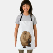 Biber im Schach mit Schachstück Bishop Schürze (Insitu)