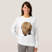 Biber im Schach mit Schachstück Bishop T-Shirt (Vorne ganz)
