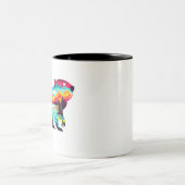 Biber in der Wildnis Zweifarbige Tasse (Mittel)