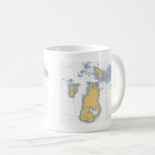 Biber-Insel, MI-Seediagramm Kaffeetasse (VorderseiteRechts)