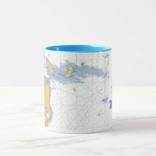 Biber-Insel, MI-Seediagramm-Tasse Tasse (Zentrum)