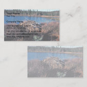 Biber Lodge auf dem Martin Lake Visitenkarte (Vorne/Hinten)