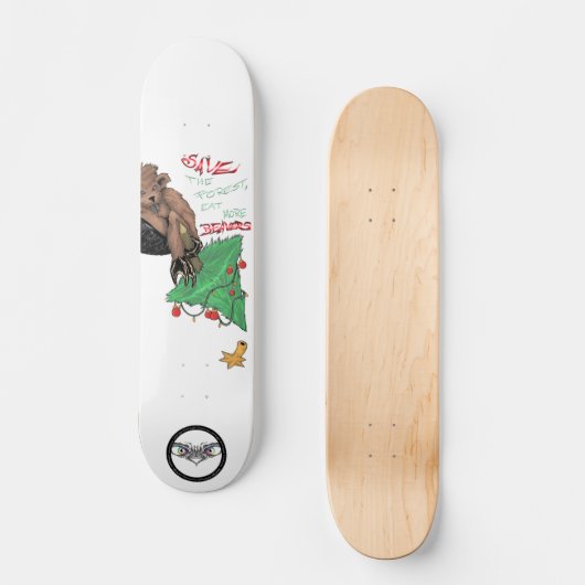 Biber-lustige Sprüche Comic zeichnend Skateboard (Vorderseite)