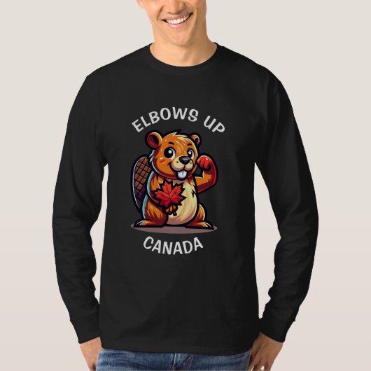 Biber mit Ahornleder und Elbos Up Canada Big T-Shirt (Vorderseite)
