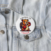 Biber mit Ahornleder und Elbos Up Canada Button (Beispiel)