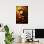Biber mit Anhängern auf dem Kopf Poster (Heimbüro)
