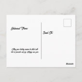 Biber mit Christams präsentiert Weihnachtsmannmütz Postkarte (Rückseite)