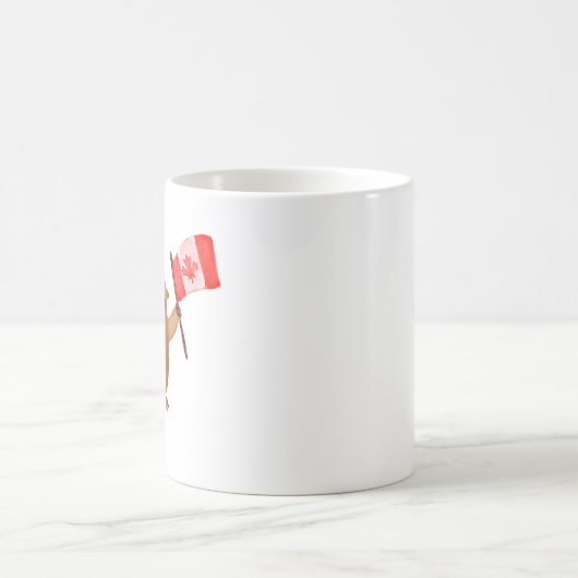 Biber mit kanadischem Flaggenbeer Raglan Baseball  Kaffeetasse (Mittel)