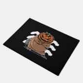 Biber mit Kürbiskopf - Halloween-Biber Fußmatte (Schrägansicht)
