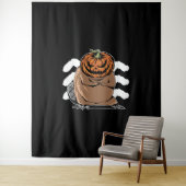 Biber mit Kürbiskopf - Halloween-Biber Wandteppich (Beispiel)